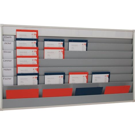 Tableau d’organisation H900xl1580xP78 mm 6 rails gris (1/2)