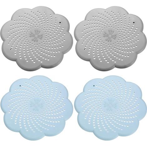 4-teiliger Silikon-Abflussfilter, Haarfangfilter für Dusche, geeignet für Waschbecken, Küchen und Badezimmer (1/5)