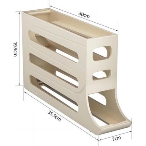 Distributeur d'œufs - 4 niveaux - Capacité 30 œufs - Antidérapant - Design compact (1/4)