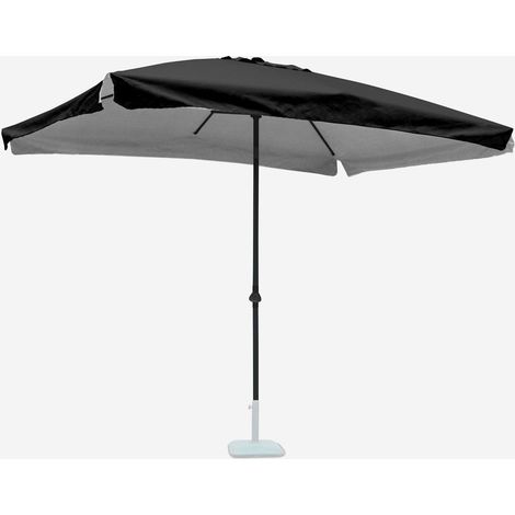 3x2m rechteckiger Aluminium-Gartenschirm mit Mittelstange Eden Noir