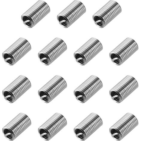 15 Pièces Insert de Réparation de Filetage, 5/16-18 UNC Longueur après Installation 15/16" Insérer Écrou en Acier Inoxydable 304, Kit pour Conversion Outil Équipements Mécaniques (1/5)