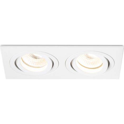 Faretto PASADENA GU10 SQ II da incasso bianco 230V GU10 2x50W (1/3)