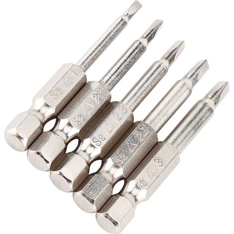 5 pièces embouts de vissage triangle 50mm 1/4" avec aimant puissant Δ1.8/Δ2.0/Δ2.3/Δ2.7/Δ3.0 pour vis à tête triangulaire (1/5)