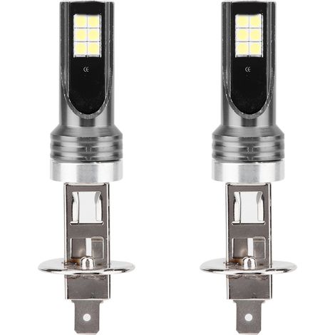 Phare LED H1 24W 6000K Blanc Froid, 12 LED, 3030, 2 Pièces (1/5)