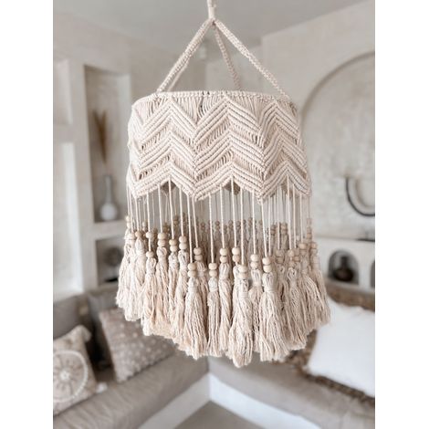 Lampadario boho macramè L 40x80 (1/2)