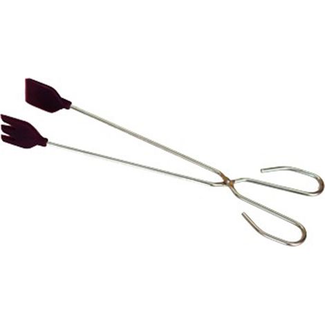 HAPPYFRIENDS tenacilla inoxidable silicona 5x30 cm , Tenacilla inoxidable con palas de siliconaPerfecto para cocinar ya que no ralla las sartenes ni las planchas gracias a sus