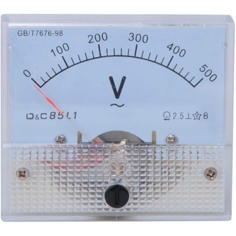 voltmètre analogique, voltmètre mécanique DC, plage 0-500V, testeur de tension, détecteur, panneau de mesure (1/5)