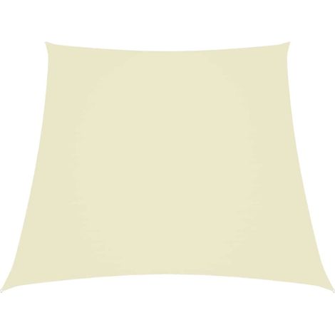 Voile d'ombrage Voile de parasol - Toile d'ombrage Tissu Oxford trapèze 3/4x2 m Crème BV490572 - BonneVie (1/5)