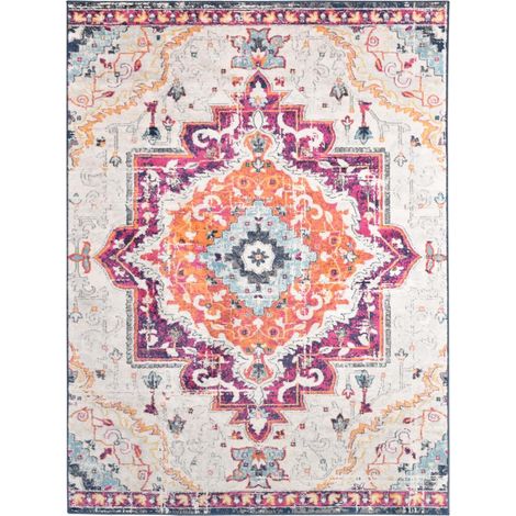Tapis Vintage Oriental LYN3 MED 120x170 cm - multicolore violet orange bleu