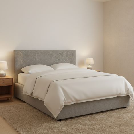 Letto Piazza e Mezza Carlisle, Sfoderabile, Contenitore Made in Italy, Grigio Cenere (1/4)