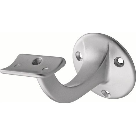 Soporte pasamanos 3505 aluminio, plateado, placa de pared anodizada 56mm