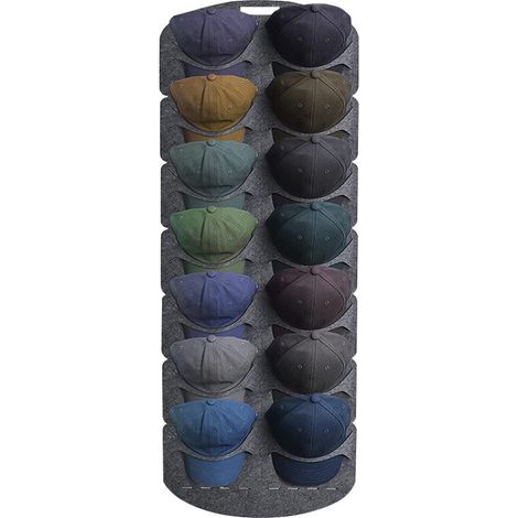 Porte-chapeau mural à double rangée Felt Gris 130 x 46 cm 300 g (1/5)