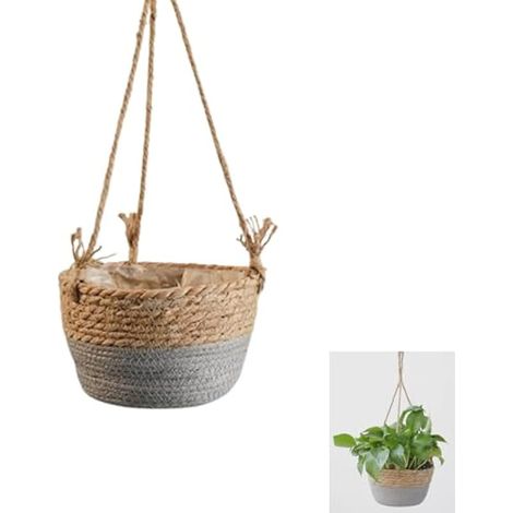 Panier suspendu tissé 1pie, paniers à fleurs suspendus tissés (1/5)