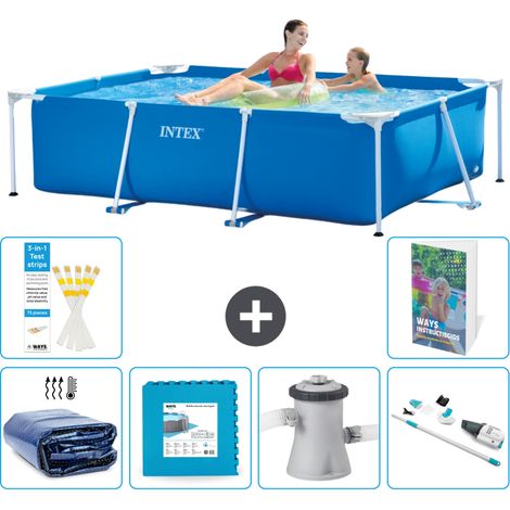 Rechteckiger Frame Pool - 220x150x60 cm - 7-teilig S145