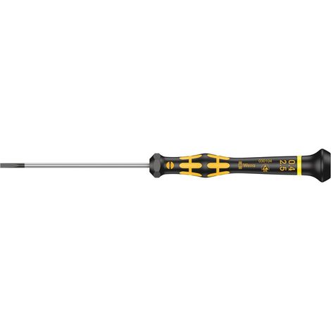 Tournevis pour vis à fente, 0.40 x 2.5 x 80 mm, Noir/jaune (1/5)