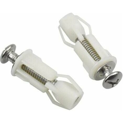 2pcs Vis D'expansion pour Couvercle de Toilette Fixation Abattant WC Vis pour Lunette Toilette Ensemble