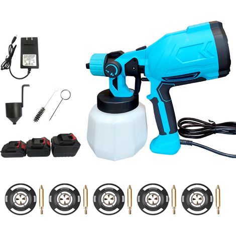 Pistolet à peinture électrique pour peinture, peinture latex, revêtements, type batterie lithium, petit modèle (1/4)