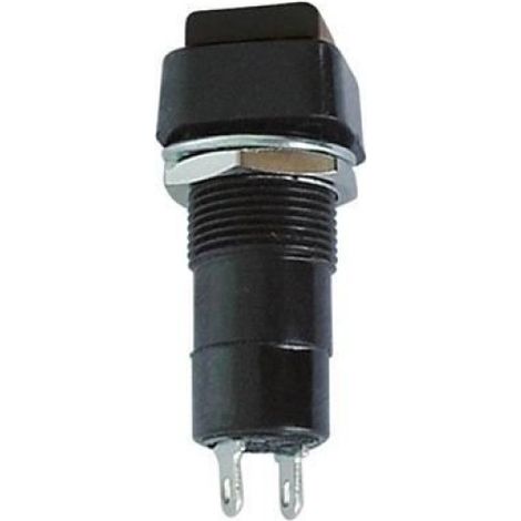 Bouton-Poussoir Off-On - 3 A - 125 V - Capuchon Noir - R18-23A