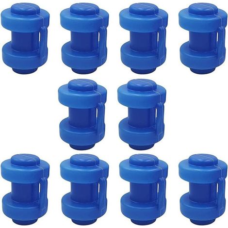 Lot de 10 capuchons de poteau de trampoline, capuchons de poteau de clôture de trampoline durables, capuchon de couverture de trampoline épaissi pour alimentation de trampoline à crochet en filet (ble