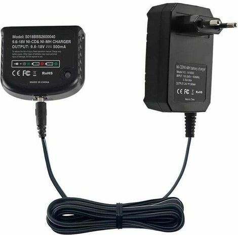 Chargeur de rechange pour batteries Black & Decker 9,6 V / 12 V / 14,4 V / 18 V (NiCd/NiMH) – HPB18-OPE, HPB14, HPB12, HPB96