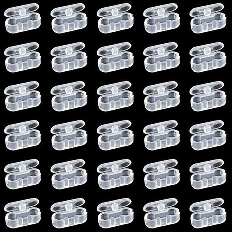 Transparent beaded fasteners, plastic pull bead connectors for roller blinds and Venetian blinds, pull cord beaded chain fasteners (30 pieces) (1/5)