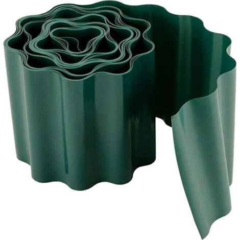 Bordure de jardin décorative en plastique (20 cm x 9 m) – Design ondulé pour délimiter pelouses, massifs, zones du jardin et allées de gravier (1/5)
