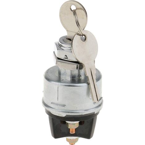 12V Universel Interrupteur de démarrage du moteur Contacteur à Clé d'Allumage Étanche 3 postes ON OFF Clé de Contact Commutateur Auto Bateau (1/5)