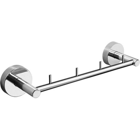 Sanela - Perchero con cuatro ganchos, acero inoxidable SLZD 38