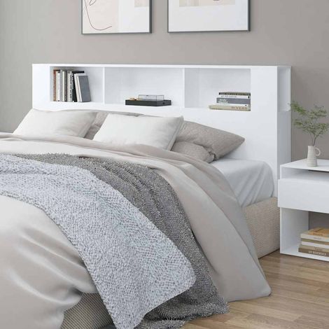 vidaXL Mueble cabecero blanco 200x18,5x104,5 cm (1/5)