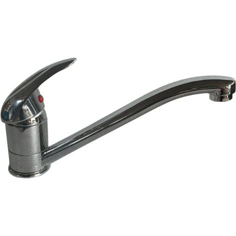 Miscelatore lavello cucina Pisa in ottone cromo con flessibili (1/2)