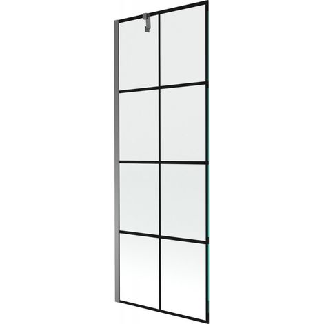 Mexen Next Duschwand 1-flügelig 70 x 150 cm, schwarzes Muster, Gun Metal - 895-070-000-00-77-95