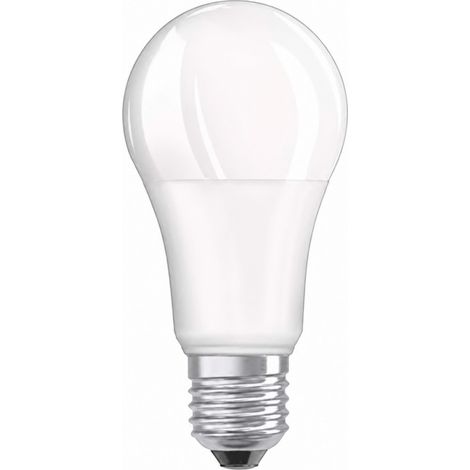 Standard E27 LED-Glühbirne, 4.9W, warmweiß, mattiert.