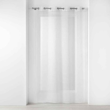 Rideau Voilage à Œillets "Ninon" 140x240cm Blanc (1/5)