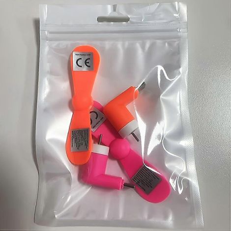 Lot de 2 mini ventilateurs portables pour téléphone, alimentés par USB-C, ultra-silencieux, puissant et pliable, rotation à 360°, idéal pour l'extérieur, le bureau, la maison et les voyages en été. (1/5)