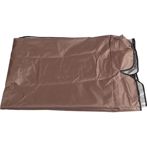 Toile de rechange pour balancelle, marron, en tissu Oxford imperméable, revêtement argenté, pour jardin extérieur 249 x 185 x 18 cm (1/5)