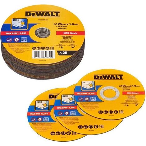 Würfel 25 Scheiben DeWALT Inox DT20594-QZ 115mm x 1mm (1/2)