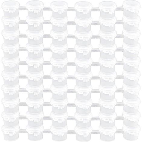 10 Streifen, 60 leere Farbtöpfe, Malutensilien für das Klassenzimmer (1/5)