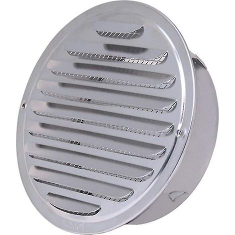 Grille de ventilation, acier inoxydable, 160 mm, argent (1/5)