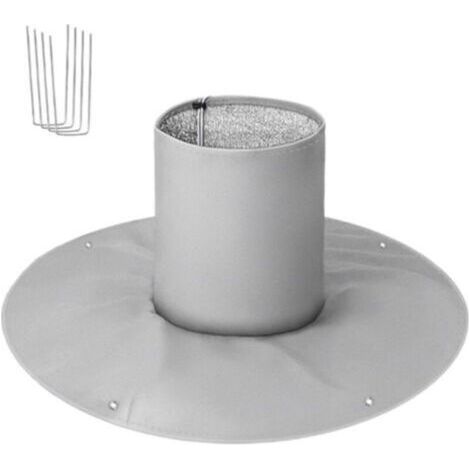 Protecteur de racines de palmier anti-gel réutilisable avec 4 piquets sol – Diamètre max 100 cm – Sac couvre-tronc léger respirant pour protection hivernale (1/4)