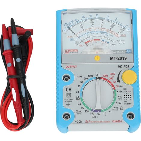 Multimètre à aiguille avec protection contre les surcharges, boîtier ABS, haute précision et grande sensibilité, universel pour le test de batteries (1/5)