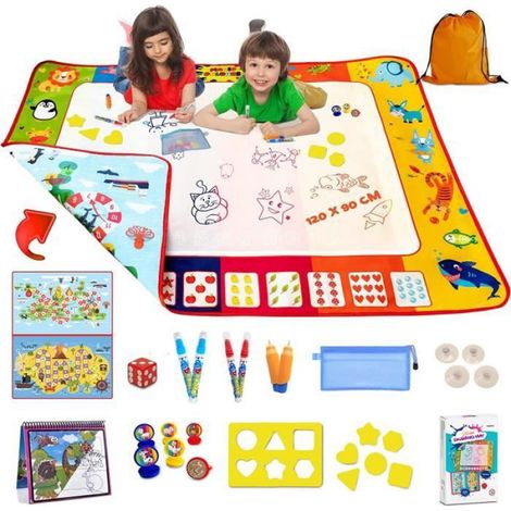 Tapis De Jeu Enfant - Réversible 120 X 90 Cm - Sans Colorants Ni Encres Chimiques - 1 Pièce (1/4)