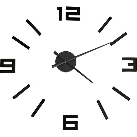 Horloge murale,Pendule murale 3D Design moderne Noir 100 cm XXL CFW168107 (1/5)