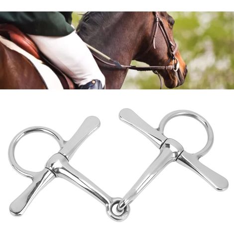 Mors de Filet de Cheval à Joue complète, Mors de Poney pour Le Jardin et l'agriculture, Rouleau à mâcher pour Chevaux, 125mm (1/5)