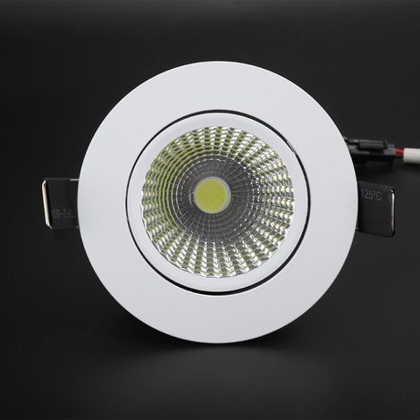 COB-LED-Deckenleuchte aus Aluminium, Einbauleuchte für den Innenbereich, Öffnung 69 mm, 3 W, 110 V, warmweiß (1/5)