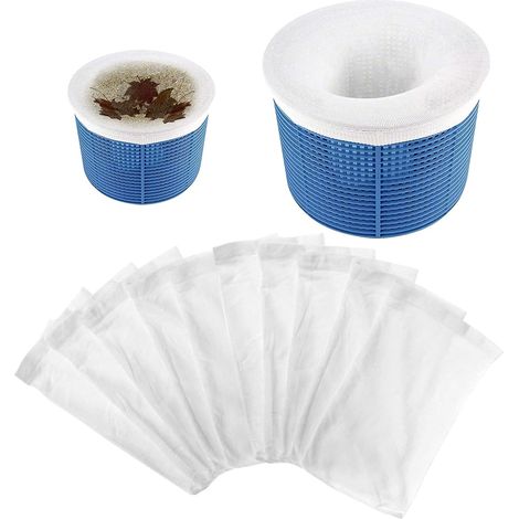 Chaussettes filtrantes pour piscine, chaussettes d'écumoire, pour attraper les feuilles et protéger votre piscine, 10 pièces (1/5)