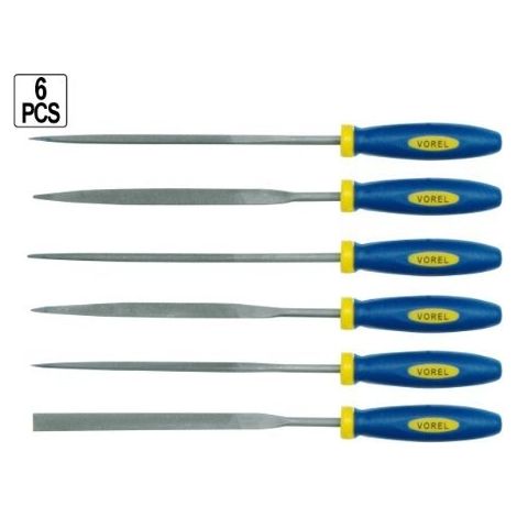 VOREL 25353 FICHIER DE L'AIGUILLE FIXE DE 180 MM 6PCS