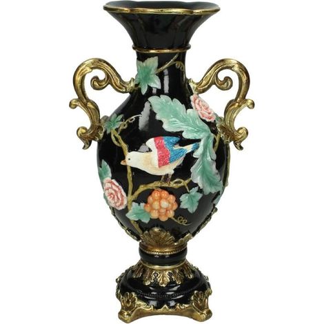 Vase Décoratif en Forme d'Oiseau Multicolore en Céramique 18 x 14 x 31,5 cm - PANGIVO