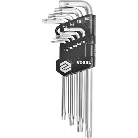 Torx Vorel, 9 piezas, CrV T10-T50