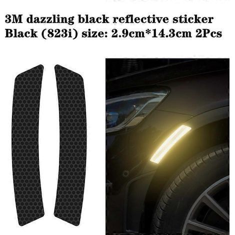 Bande réfléchissante noire invisible 3M pour contour de roue de voiture, masquant les rayures. (1/5)