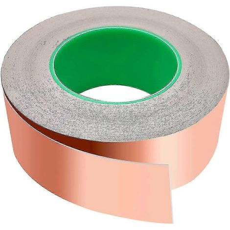 Ruban de cuivre auto-adhésif de 50 m, ruban de cuivre anti-limaces, ruban de cuivre pour blindage EMI, ruban adhésif fin, ruban anti-limaces.